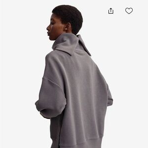 Varley Milton Cowl Neck Sweater Slate Grey